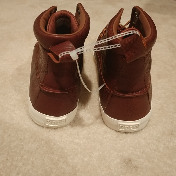 Polo Ralph Lauren Leather Hi Top Sneakers - Picture 5 of 6